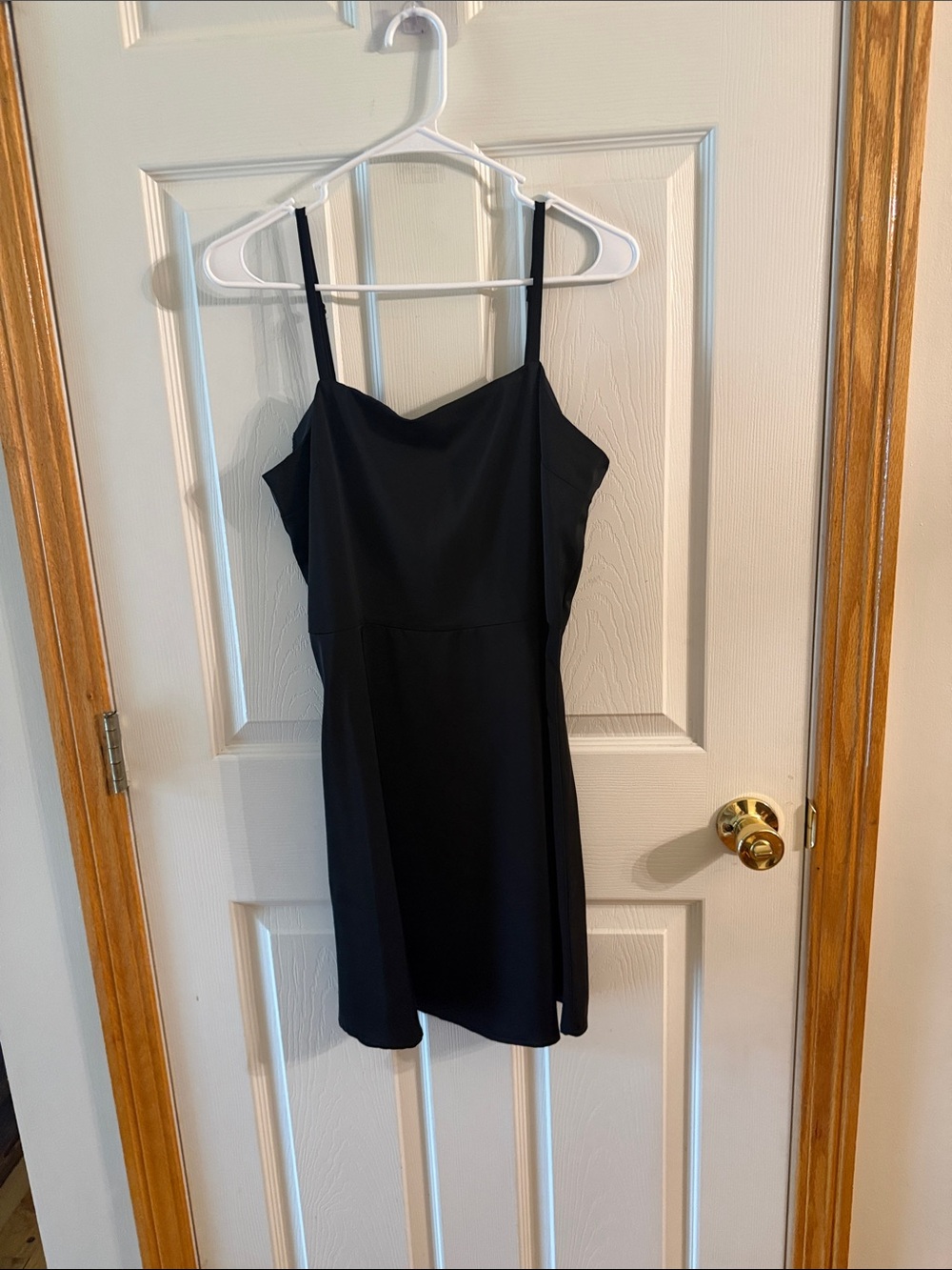 Classic Black Spaghetti-Strap Mini Dress